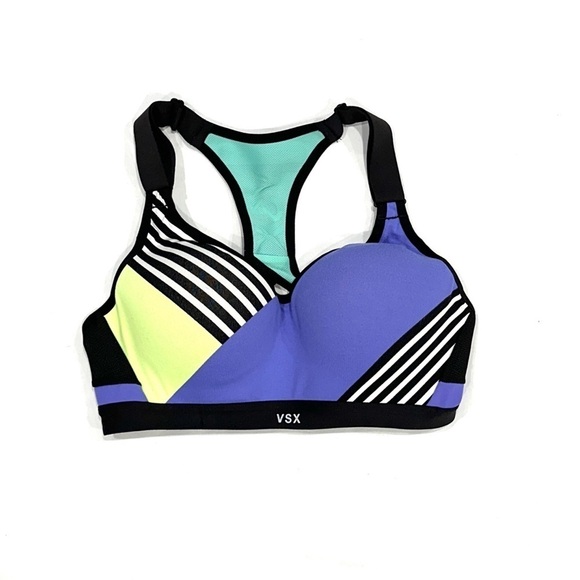 Victoria's Secret VSX Sport Vibrant Colorblock Padded Sports Bra - Picture 1 of 7